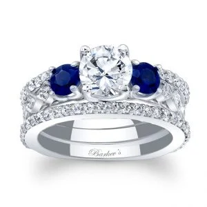 Blue Sapphire Bridal Set
