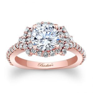 Rose Gold Halo Engagement Ring