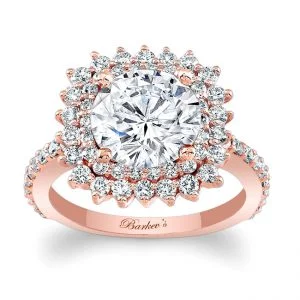 Rose Gold Halo Engagement Ring
