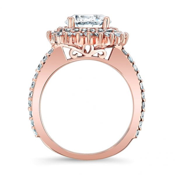 Rose Gold Halo Engagement Ring