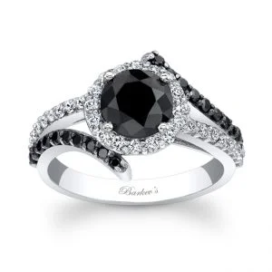 Black Diamond Engagement Ring
