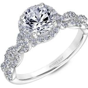 White Gold Scott Kay Diamond Engagement Ring