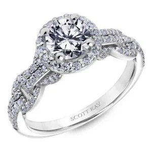White Gold Scott Kay Diamond Engagement Ring