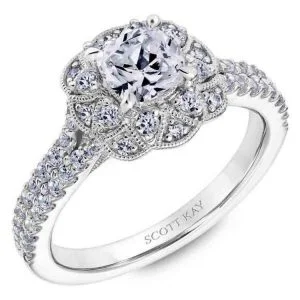 White Gold Scott Kay Diamond Engagement Ring