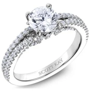 White Gold Scott Kay Diamond Engagement Ring