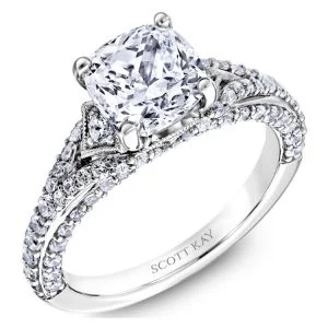 White Gold Scott Kay Diamond Engagement Ring