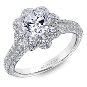 White Gold Scott Kay Diamond Engagement Ring