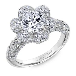 White Gold Scott Kay Diamond Engagement Ring