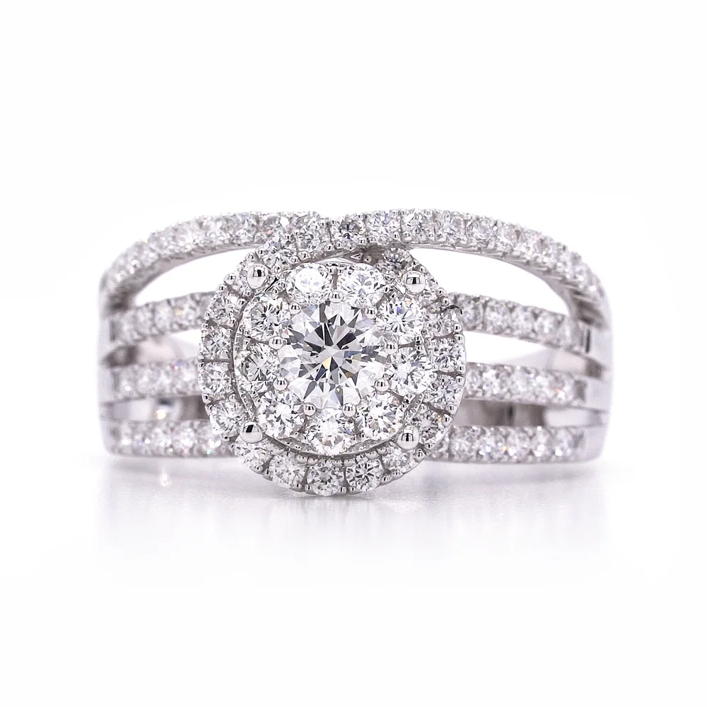 Bridal Rings Company Round Diamond Engagement Ring in 18K White Gold