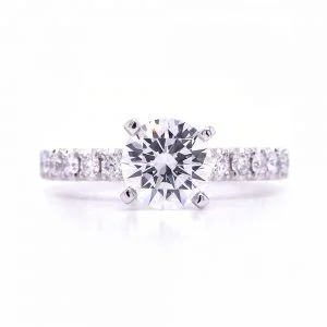 Bridal Rings Company Round Diamond Engagement Ring in 14K White Gold