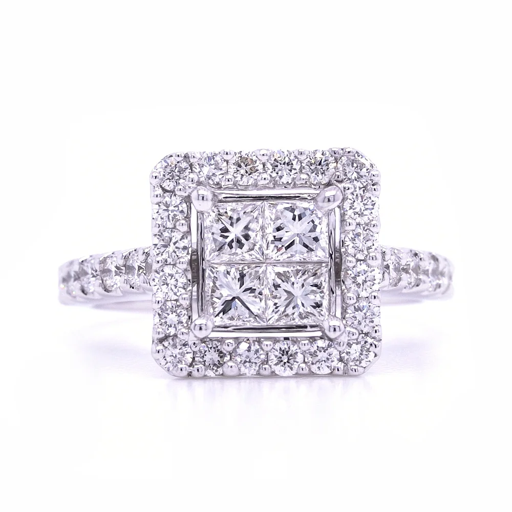 Bridal Rings Company Princess Cut Engagement Ring in 18K White Gold