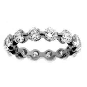 18 KARAT WHITE GOLD DIAMOND WEDDING BAND - 1629WB