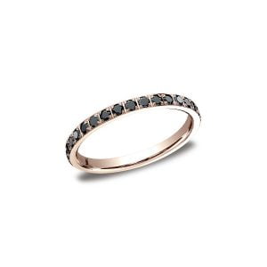 Diamonds Rose Gold 2mm Black Diamond Band