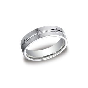 Diamonds White Gold 6mm Diamond Band
