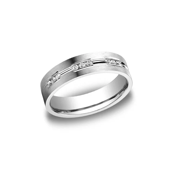Diamonds White Gold 6mm Diamond Band