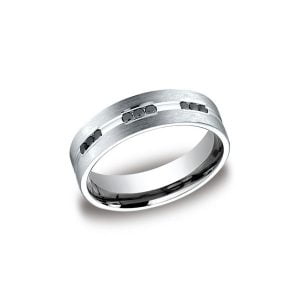 Diamonds White Gold 6mm Black Diamond Band
