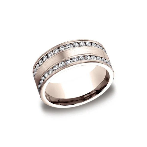 Diamonds Rose Gold 8mm Diamond Band