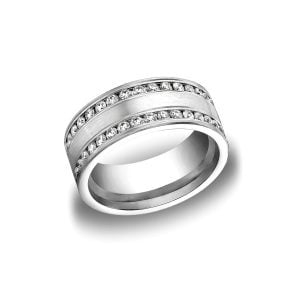 Diamonds White Gold 8mm Diamond Band