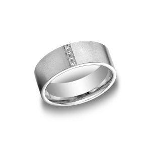 Diamonds White Gold 8mm Diamond Band