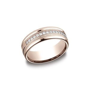Diamonds Rose Gold 7.5mm Diamond Band