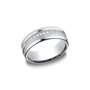 Diamonds White Gold 7.5mm Diamond Band