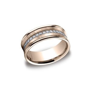 Diamonds Rose Gold 7.5mm Diamond Band
