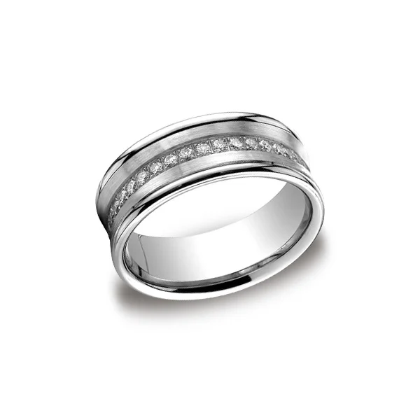 Diamonds White Gold 7.5mm Diamond Band