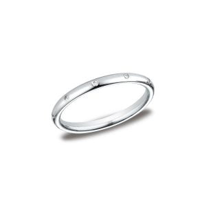 Diamonds White Gold 2mm Diamond Band