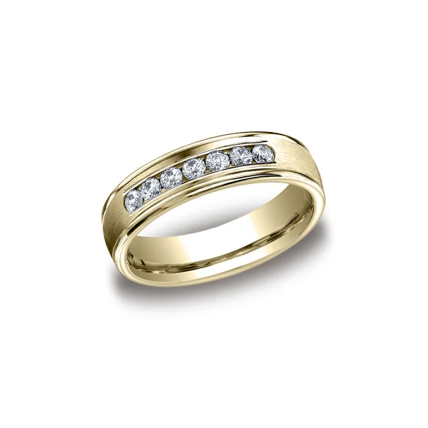 Diamonds Yellow Gold 6mm Diamond Band