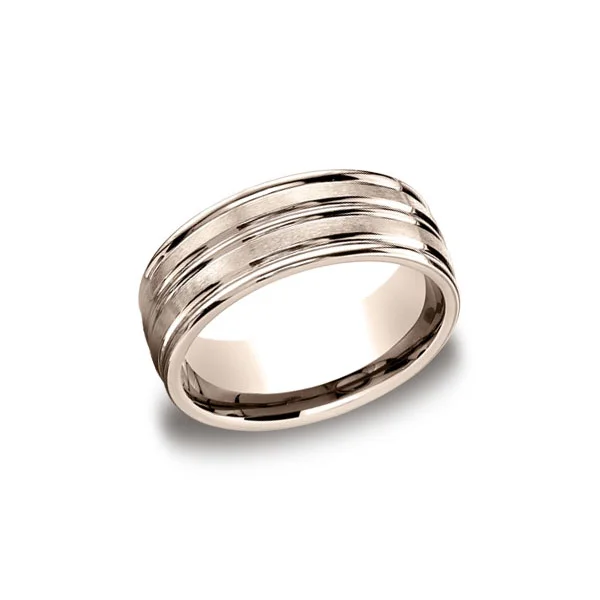 Designs Rose Gold 8mm Band
