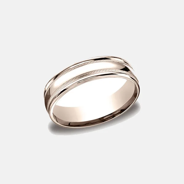 Designs Rose Gold 6mm Band