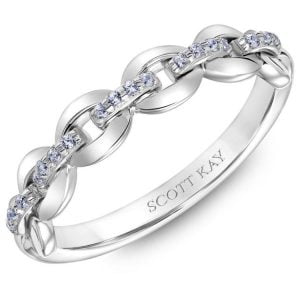 White Gold Scott Kay Diamond Wedding Band
