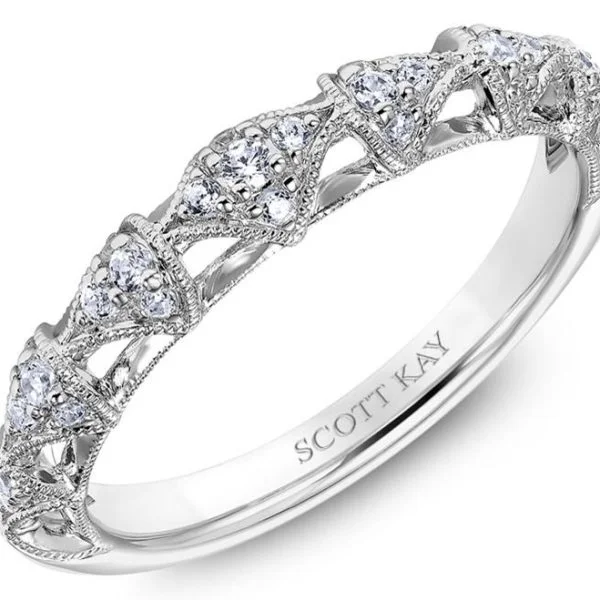 White Gold Scott Kay Diamond Wedding Band