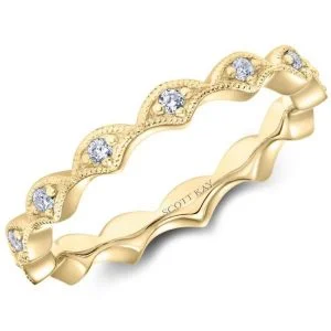 Yellow Gold Scott Kay Diamond Wedding Band