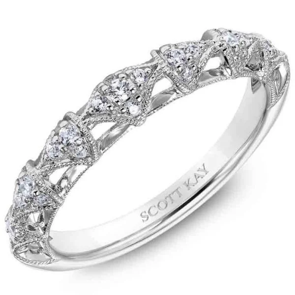 White Gold Scott Kay Diamond Wedding Band