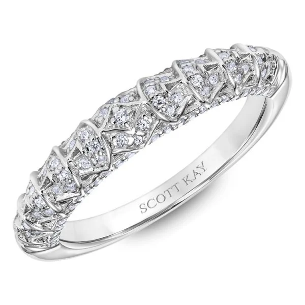 White Gold Scott Kay Diamond Wedding Band