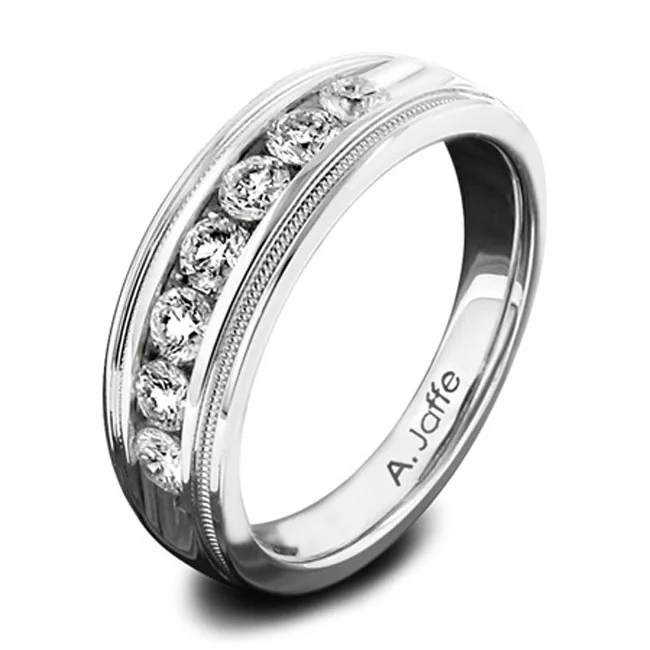 14 KARAT WHITE GOLD GENTS RING with diamonds - 2276G