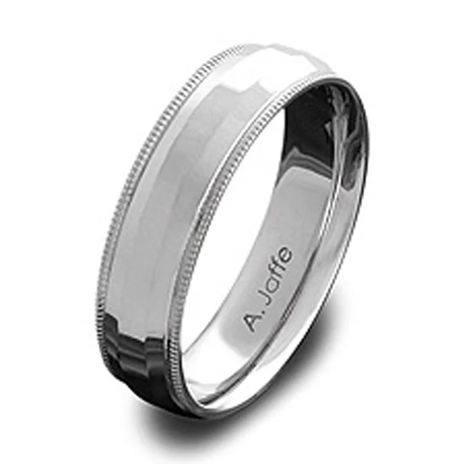 14 KARAT WHITE GOLD GENTS BAND - 2414G