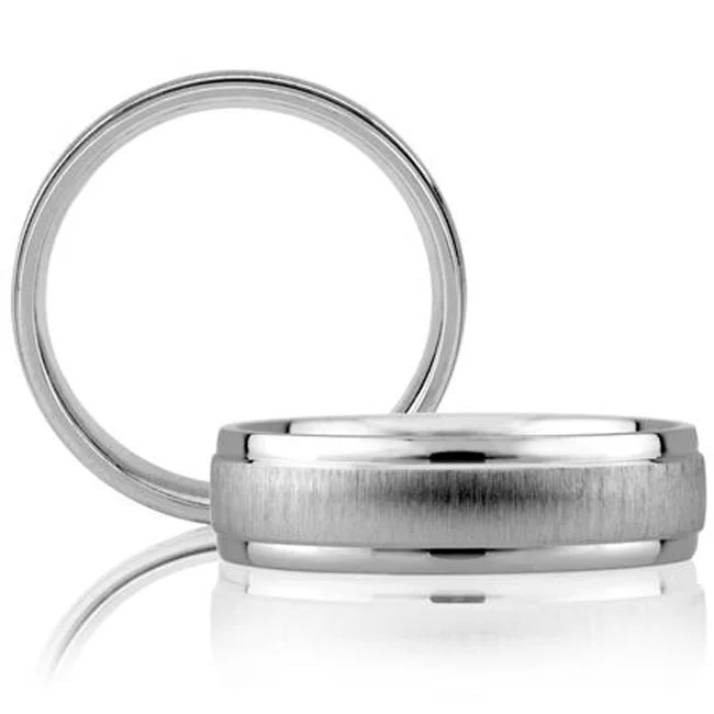 14 KARAT WHITE GOLD GENTS BAND - 2384G