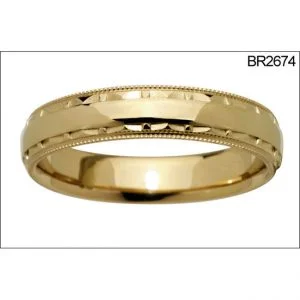 14 KARAT WHITE GOLD GENTS BAND - 2410G