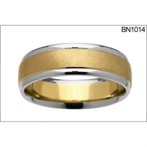 14 KARAT WHITE GOLD GENTS BAND - 2418G