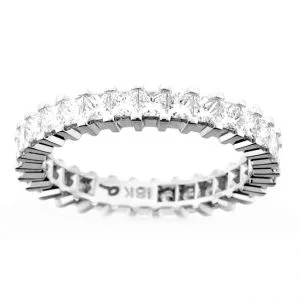 18 KARAT WHITE GOLD DIAMOND WEDDING BAND - 1292WB