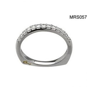 18 KARAT WHITE GOLD DIAMOND WEDDING BAND - 1151ES-B