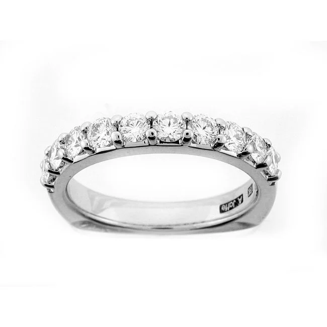 18 KARAT WHITE GOLD DIAMOND WEDDING BAND - 1150ES-B