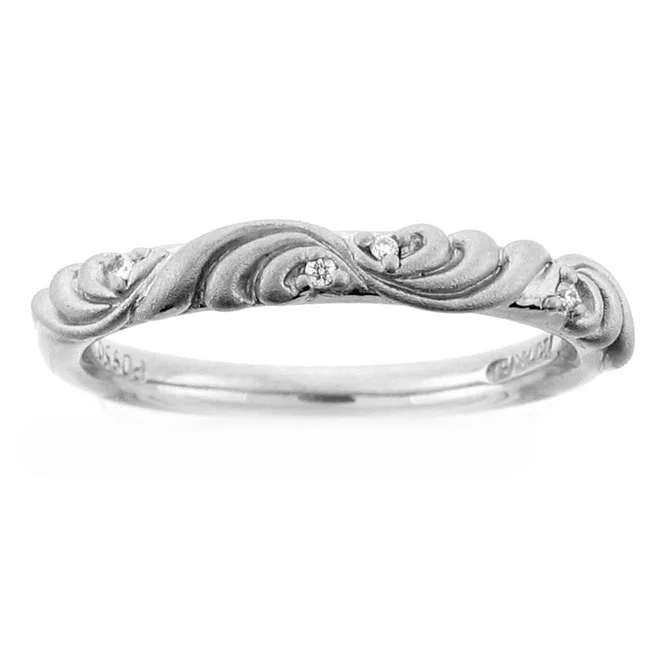 PALLADIUM DIAMOND WEDDING BAND with 4 Diamond(s) 0.02ctw