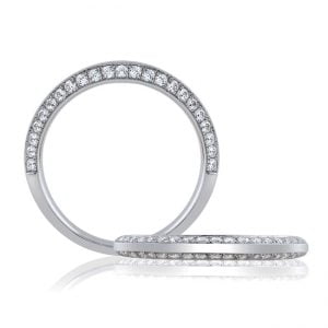 18 KARAT WHITE GOLD WEDDING RING with diamonds - 4033WR-B