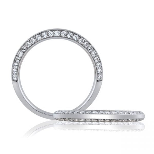 18 KARAT WHITE GOLD WEDDING RING with diamonds - 4033WR-B