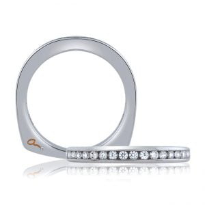 18 KARAT WHITE GOLD WEDDING BAND with diamonds - 4034WR-B