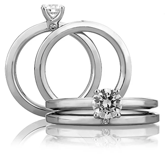 18 KARAT WHITE GOLD WEDDING BAND with diamonds - 4036WR-B