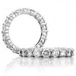 18 KARAT WHITE GOLD DIAMOND WEDDING BAND - 1602WB